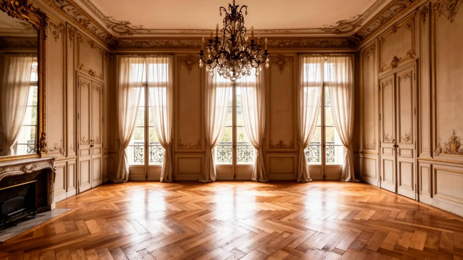 Intérieur restauré d'un hôtel particulier